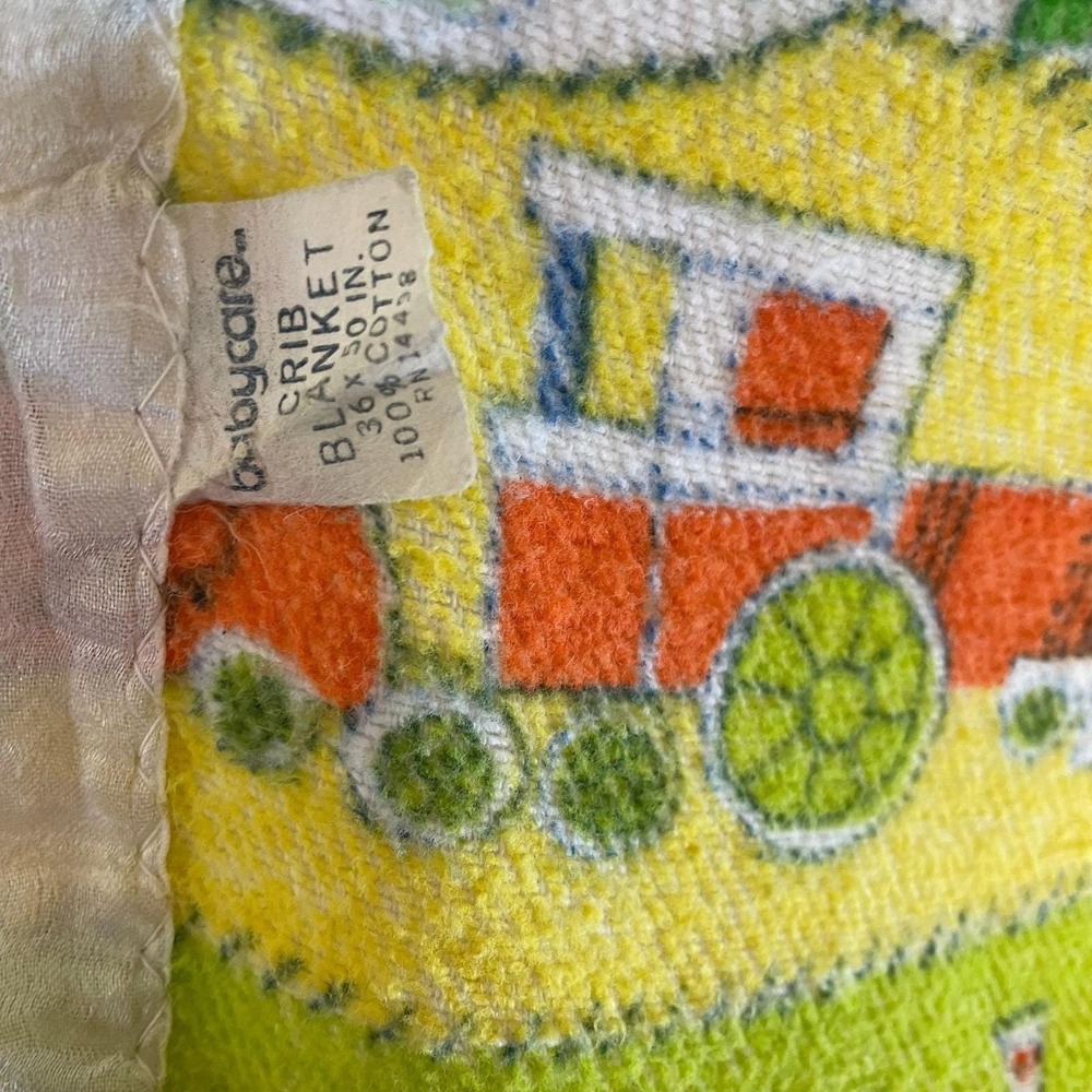 Vintage Retro Cat & Farm‎ Scene Blanket Throw Infant Children Crib